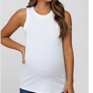 Pinkblush ribbed maternity tanks